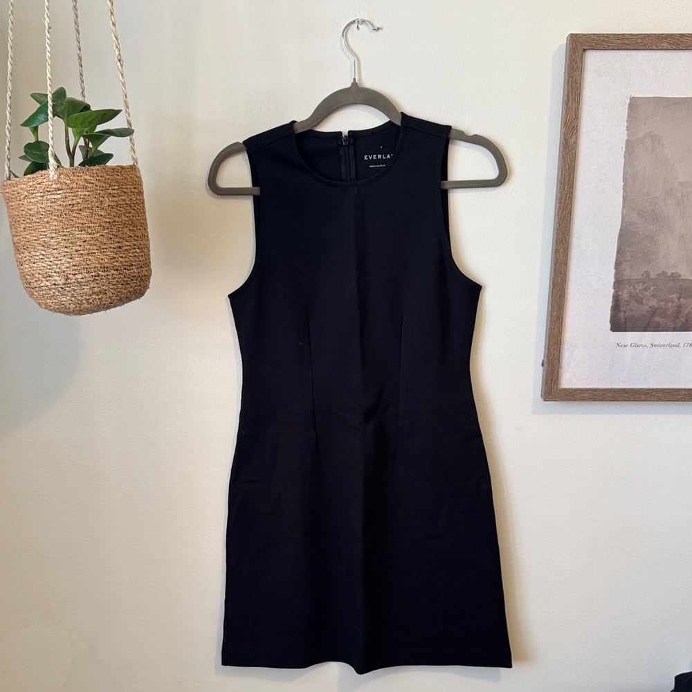 Everlane The Dream 90s Shift Dress, Black, Sz S